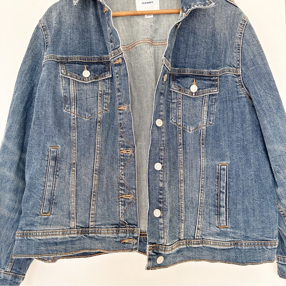 Old Navy Classic Denim Jacket Medium Wash Blue XXL - Picture 2 of 7